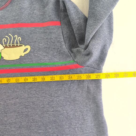 Friends Central Perk Cropped Raw Edge Crewneck Ringer Stitching Women's XL - Picture 7 of 9